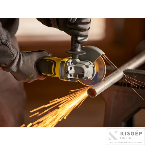 STANLEY® FATMAX® 18 Volt-os V20 akkumulátoros sarokcsiszoló, 125 mm, KEFE NÉLKÜLI