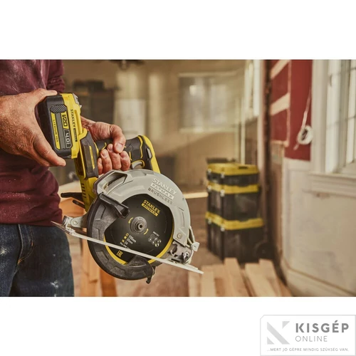 STANLEY® FATMAX® 18 Volt-os V20 akkumulátoros körfűrész, KEFE NÉLKÜLI