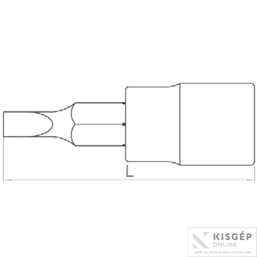 Z bit-dugókulcsfej 1/4˝ lapos SL4x0,8HANS    07H2021M04