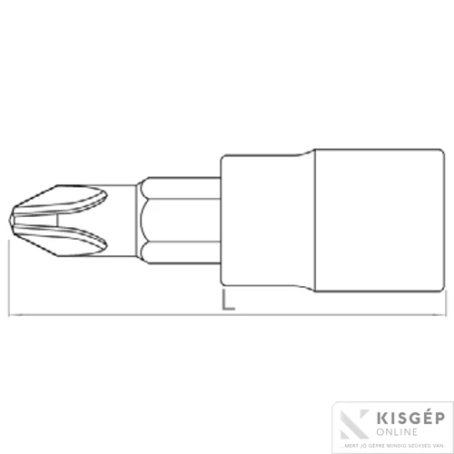 Z bit-dugókulcsfej 1/4˝ HANS PH1  2022PH1