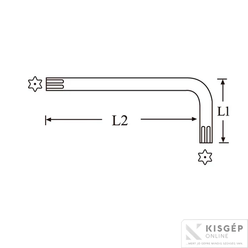Z imbuszkulcs TH6 furatos HANS 0753TH06