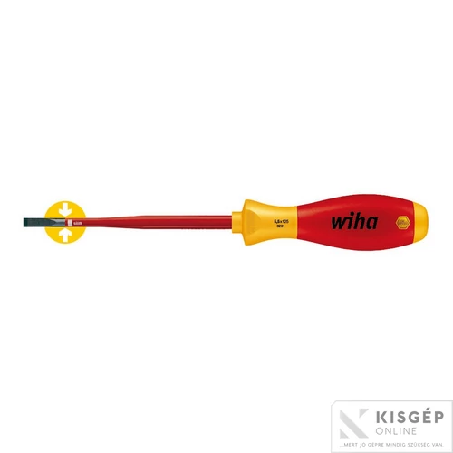 WIHA SoftFinish VDE lapos csavarhúzó SL4,5x125 3201/No.35501 electric slimFix