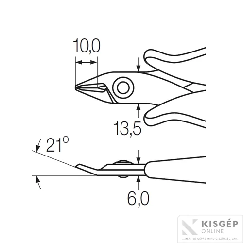 WIHA oldalcsípő fogó 21°electronic   138 Z41303/No.26815
