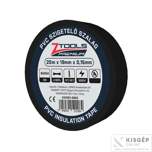 Szigetelő szalag 20x19 fekete 1db