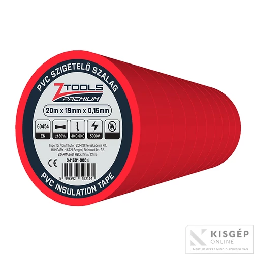 Szigetelő szalag 20x19 piros 1db