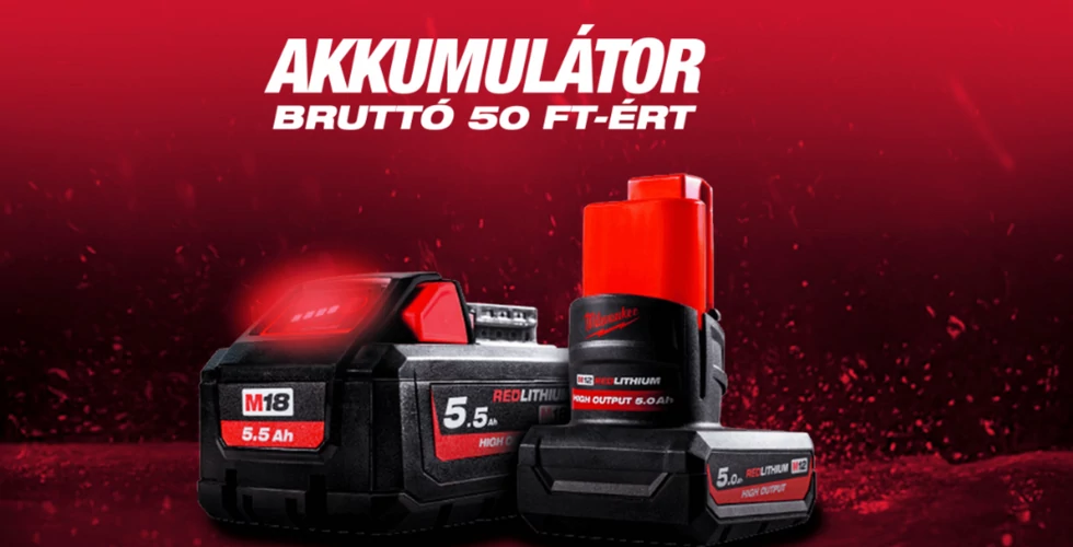 milwaukee akkumulátor 50 ft-ért !!