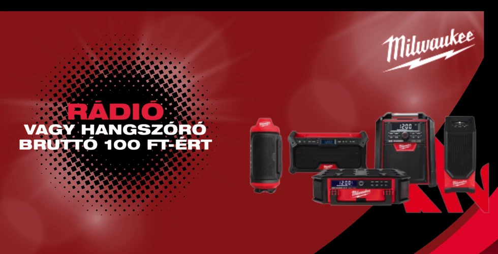 Milwaukee hangszóró vagy rádió bruttó 100Ft-ért